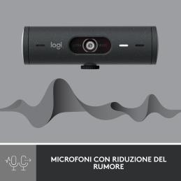 Webcam logitech brio 500 grafito full hd - usb tipo c