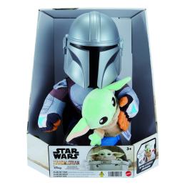 Peluche mattel star wars clan de dos mandalorian y grogu