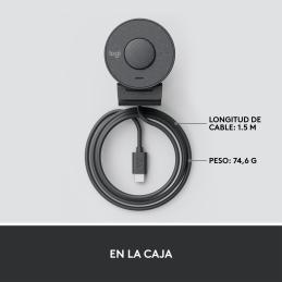 Webcam logitech brio 300 grafito full hd - usb tipo c
