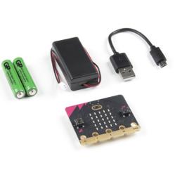 Kit micro:bit go v2.2 con placa microbit + pilas + portapilas + cable usb