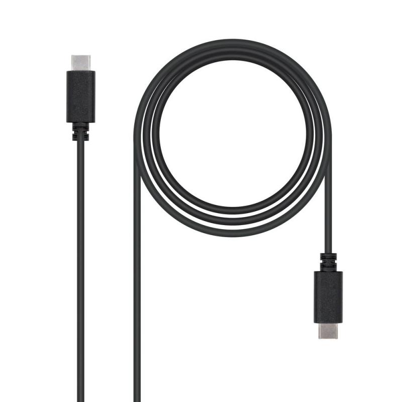 Cable nanocable usb 2.0 3a - tipo usb - c - m - usb - c - m - negro - 1.0m