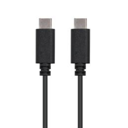 Cable nanocable usb 2.0 3a - tipo usb - c - m - usb - c - m - negro - 1.0m