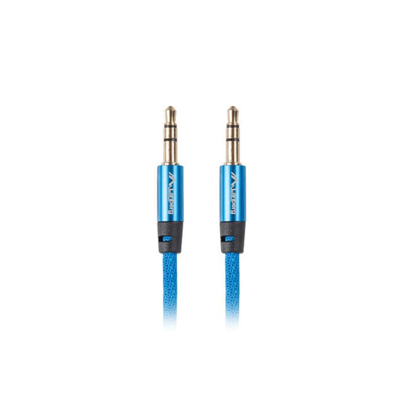 Cable estereo lanberg jack 3.5mm macho - jack 3.5mm macho 1m azul
