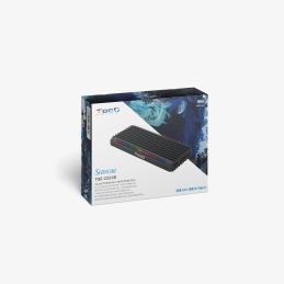 Caja externa tooq tqe - 2222b shinobi para ssd m.2 usb tipo c rgb negro