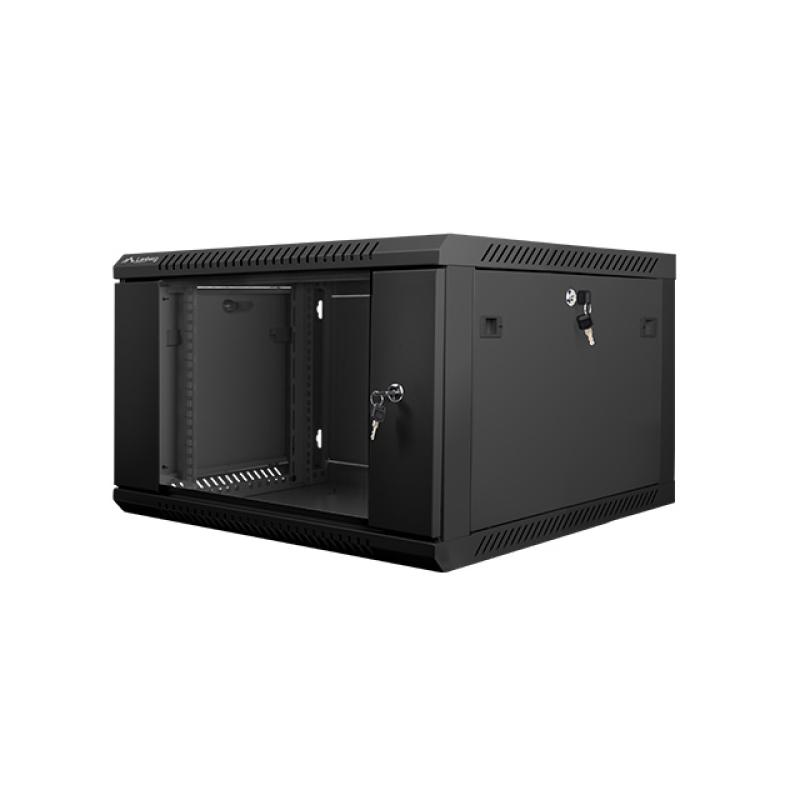 Armario rack lanberg 6u 600x600x368 auto ensamblado 19pulgadaspulgadas hasta 60 kg negro