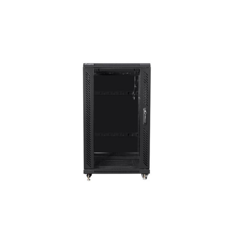Armario rack lanberg 22u 600x600 autoensamblado 19pulgadas hasta 60kg negro