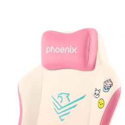 Phoenix nova cream editión silla alta gama fabricada en cuero color crema y rosa