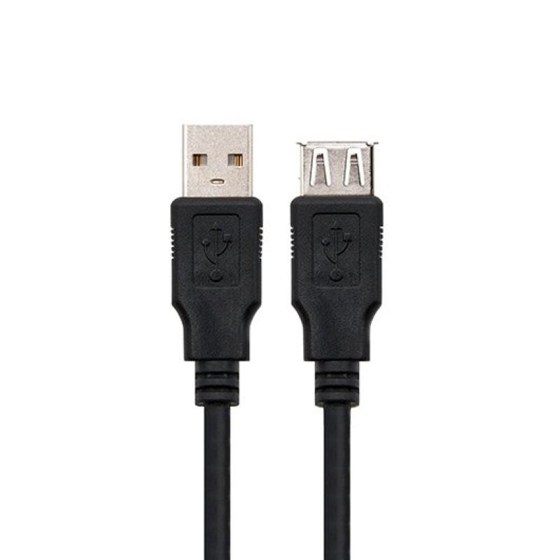 Cable usb tipo a 2.0 a usb tipo a 2.0 nanocable 1.8m negro macho - hembra