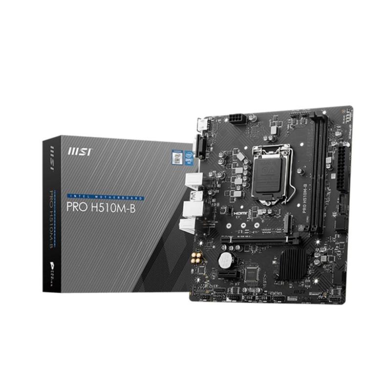 Placa base msi h510m - b pro lga 1200 m - atx - 2x ddr4 - 4x sata3 - 2x usb 3.2 - 4x usb 2.0 911 - 7e05 - 004 solo 10º generacio