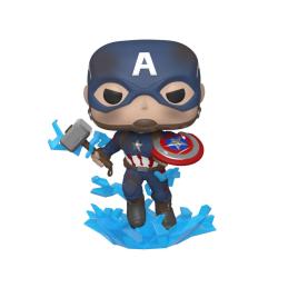 Funko pop marvel los vengadores endgame capitan america con escudo roto & mjolnir 45137
