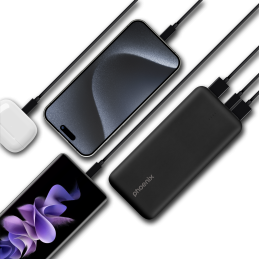Phoenix powerbank batería externa 10000mah con 2 usb carga rapida y 1 usb tipo c pd