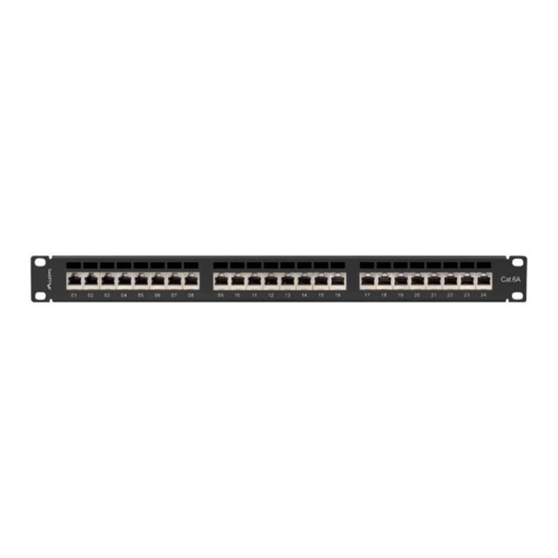 Patch panel lanberg 24 puertos 1u cat.6a ftp 19pulgadas negro