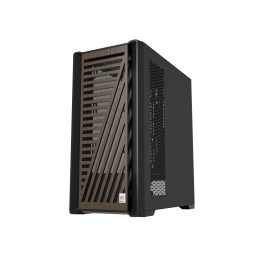 Caja phoenix artisan noble negra con frontal de madera atx cristal templado gaming cristal templado filtros antipolvo tipo c