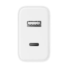 Cargador de pared xiaomi mi dual usb tipo a - usb tipo c - 33w - blanco