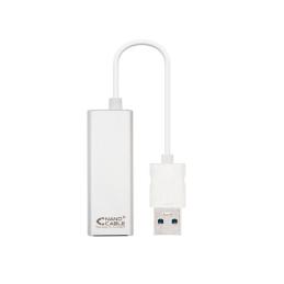 Cable conversor usb 3.0 a gigabit ethernet nanocable 10 - 100 - 1000mbps 15cm - macho - hembra - aluminio