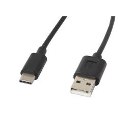 Cable usb lanberg 2.0 macho - usb tipo c macho 1.8m negro