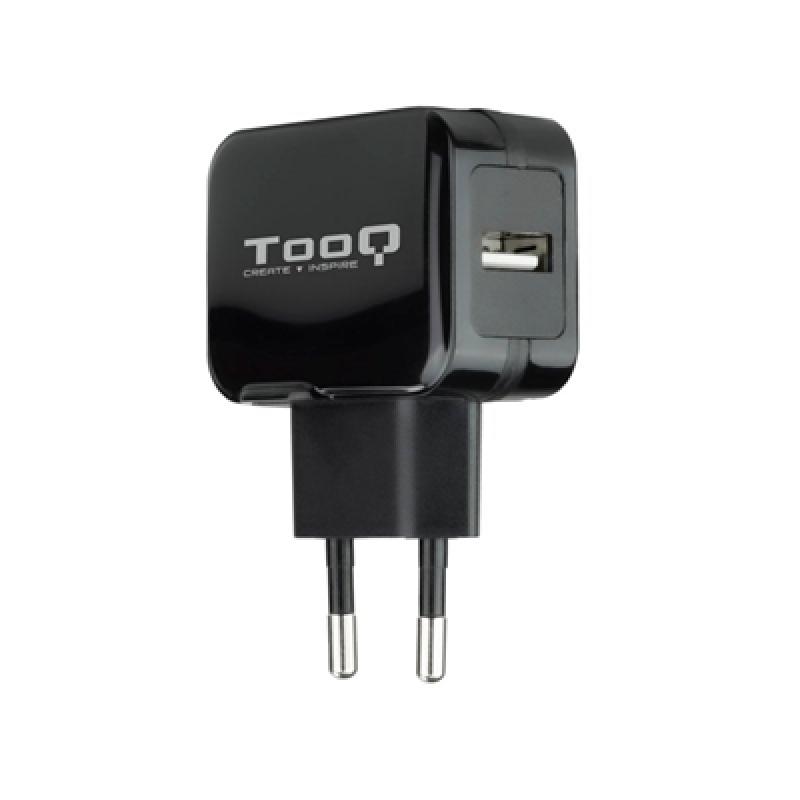 Cargador de pared tooq usb - 12w - negro