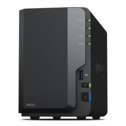 Servidor nas synology disk station ds223 2bay 1.7 ghz qc 2gb ddr 4 1 x gbe 3x usb 3.2