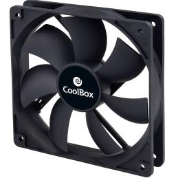 Ventilador auxiliar coolbox 12cm - 3 a 4 pines - 1500rpm - color negro