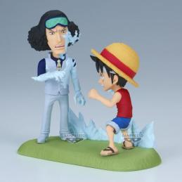 Figura banpresto one piece world collectable figure log stories monkey.d.luffy vs kuzan 9cm