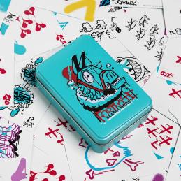 Baraja de cartas en caja metalica paladone fortnite