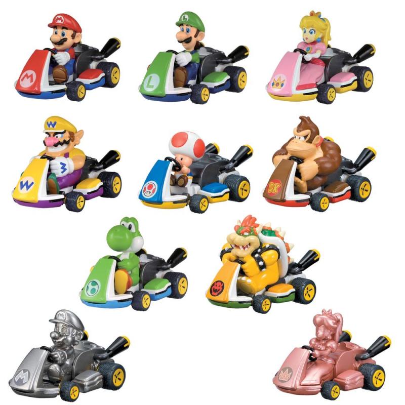 Vehículo mario kart retrofriccion 1 unidad aleatoria