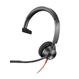 Auriculares poly monoaurales blackwire 3310 con certificación microsoft teams usb - c + adaptador usb - c - a