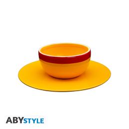 Set cuenco y platillo abystyle one piece sombrero de paja