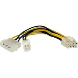 Cable alimentacion placa - micro 4 pin hembra y molex a 8 pin macho