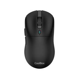 Mouse raton coolbox w03 ultraligero negro 10000 dpi gaming inalambrico rf+bt