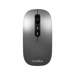 Mouse raton coolbox ia w02 gris 1600 dpi inalambrico rf+bt
