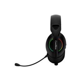 Auriculares con microfono coolbox wb01 inalambricos gaming bluetooth negro