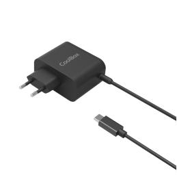 Adaptador cargador rapido de corriente coolbox gan usb - c 65w