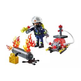 Playmobil - bombero con bomba de agua
