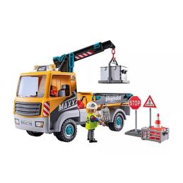 Playmobil - camión de construcción con grúa