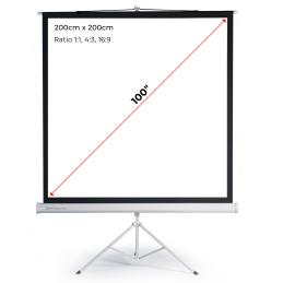 Pantalla trípode proyección 112pulgadas