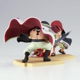 Figura banpresto one piece world collectable figure log stories edward newgate vs shanks 13cm
