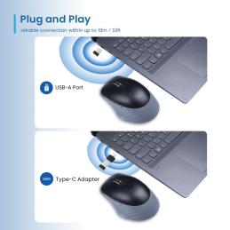 Raton inalambrico ewent ew3243 negro - gris