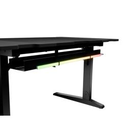 Mesa gaming genesis holm modular 140 rgb negro 140x75 cm