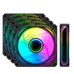 Kit de 4 ventiladores coolbox infinity pro argb 120mm