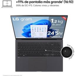 Portatil lg gram 16z90t - g intel core ultra 7 255h 32gb ssd1tb w11 16 pulgadas