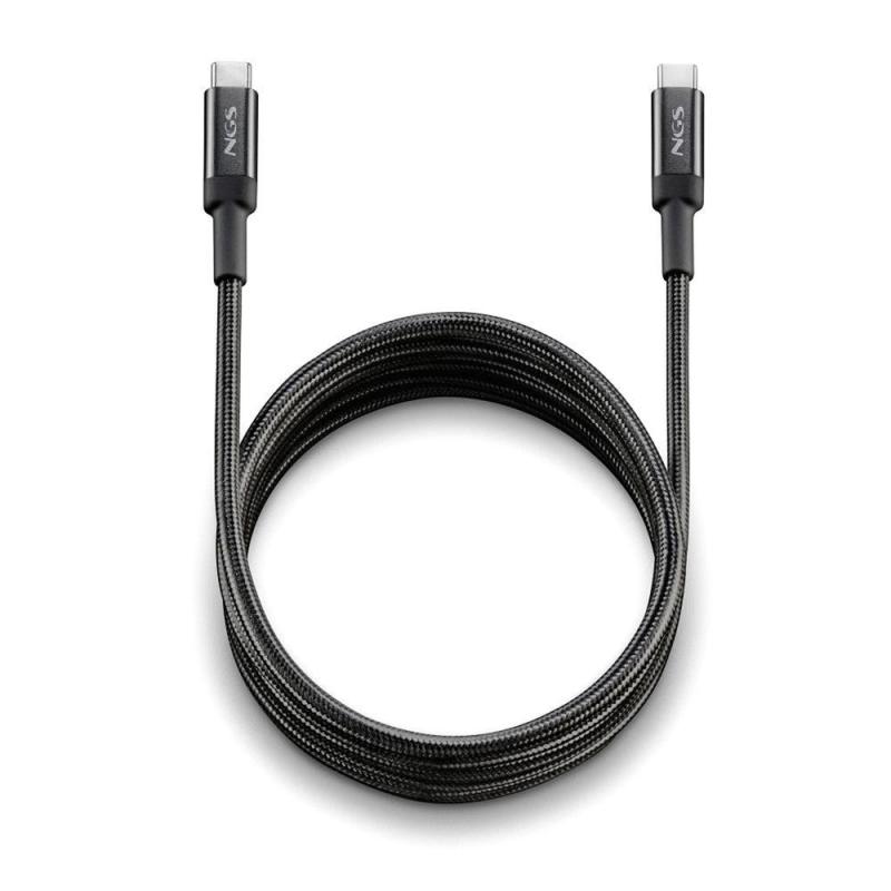Cable usb tipo c ngs knot 100w - 2 2m - macho - macho - negro