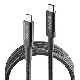 Cable usb tipo c ngs knot 65w - 2 2m - macho - macho - negro