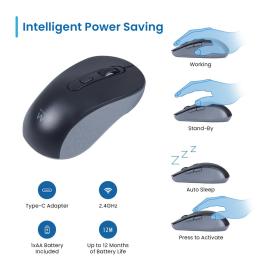 Raton inalambrico ewent ew3204 negro