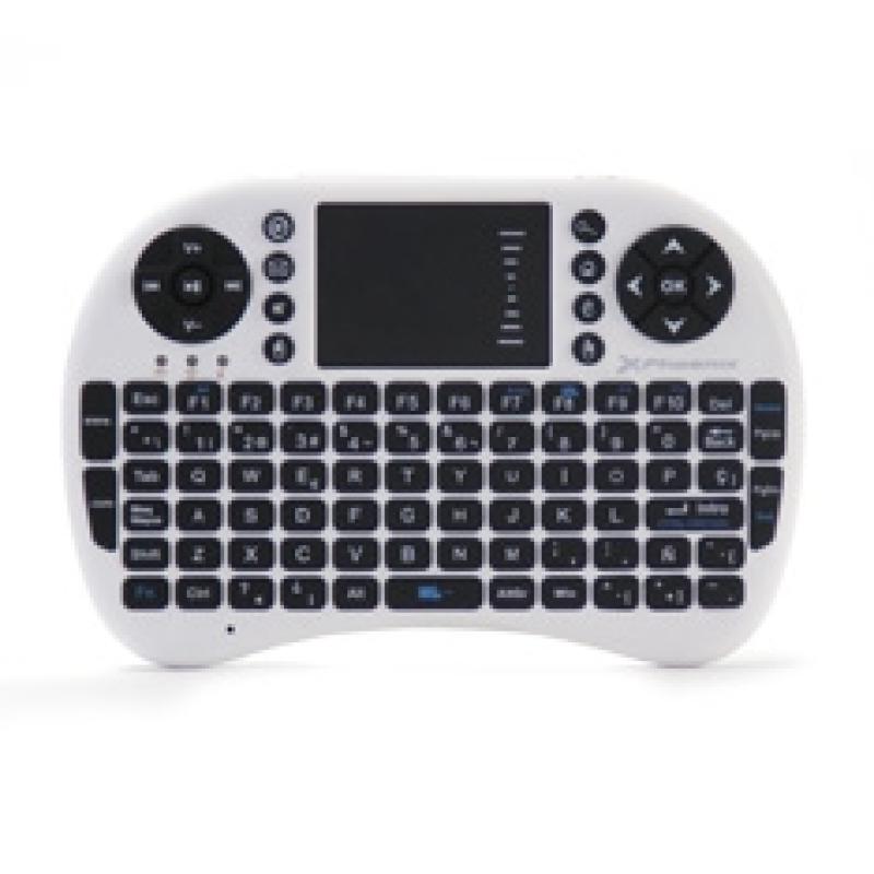 Mini teclado inalambrico wireless 2.4ghz phoenix touchpad multimedia smart tv - tvbox - android tv - color blanco y negro