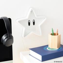 Luz neon pared paladone super mario bros super estrella