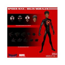 Figura mezco toyz spider - man across the spider - verse spider - man miles morales 17cm