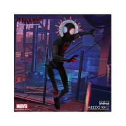 Figura mezco toyz spider - man across the spider - verse spider - man miles morales 17cm