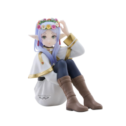 Figura banpresto frieren beyond journey's end espresto frieren con corona de flores 13cm