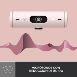 Webcam logitech brio 500 rosa full hd - usb tipo c